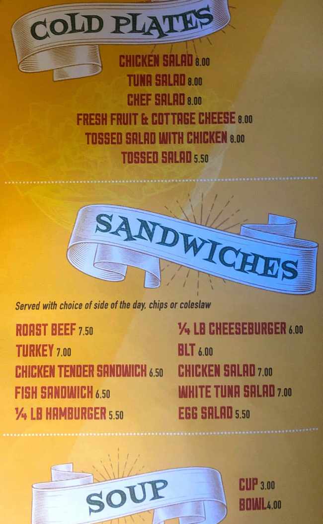 Page 3 of menu, Compton's Restaurant Saratoga Springs, NY